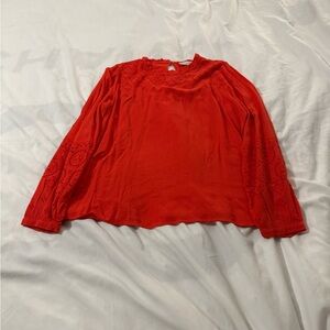 Loft medium blouse new with tags. Eyelet detail at sleeves and collar